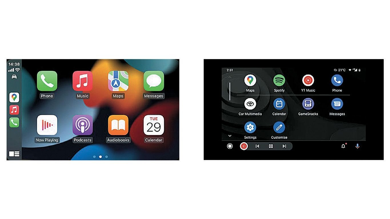نمایشگر Apple CarPlay و Android Auto